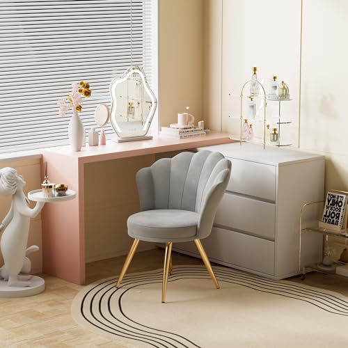 Hawthyhome Samt Esszimmerstuhl 1 Stück, Wohnzimmerstuhl Küchenstuhl Polsterstuhl mit Rückenlehne Armlehne Metallbeine,für Esszimmer Wohnzimmer Küche von Hawthyhome