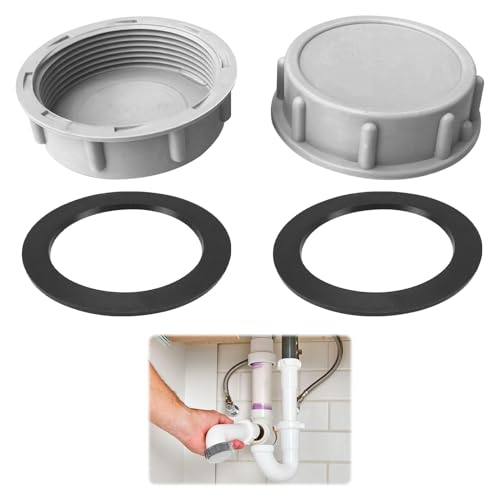Kunststoff-Rohr-Endkappen, 54 mm, Abflussrohr-Abdeckkappe, Innengewinde-Rohrverschraubung, Waschmaschinen-Armaturen, Dichtverbindungen und Rohrenden, Grau, 4 Stück Kunststoff-Rohr-Endkappen, 54 mm, Abflussrohr-Abdeckkappe, Innengewinde-Rohrverschraubung, Waschmaschinen-Armaturen, Dichtverbindungen und Rohrenden, Grau, 4 Stück von Haxisii