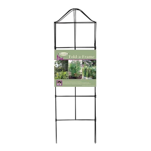 Haxnicks Frame140101 Fold-A-Rahmen | Flexible Rankhilfe | Rankhilfe | Wachsende Kletterpflanzen | Dekorative Gartenteiler | Erbsen, Mange Tout | Schwarz, 132x33x110 cm von Haxnicks