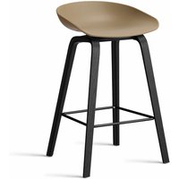 Barhocker About A Stool AAS32 Black Water-based Lacquered Oak clay 2.0 85 cm H von Hay