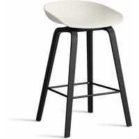 Barhocker About A Stool AAS32 Black Water-based Lacquered Oak melange cream 2.0 75 cm H von Hay