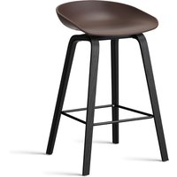 Barhocker About A Stool AAS32 Black Water-based Lacquered Oak raisin 2.0 75 cm H von Hay