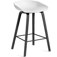 Barhocker About A Stool AAS32 Black Water-based Lacquered Oak white 2.0 75 cm H von Hay