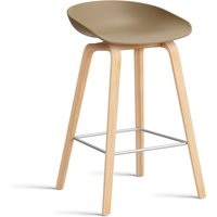 Barhocker About A Stool AAS32 Soaped Oak clay 2.0 85 cm H von Hay