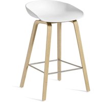 Barhocker About A Stool AAS32 Soaped Oak white 2.0 85 cm H von Hay