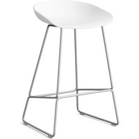 Barhocker About A Stool AAS38 Stainless steel white 2.0 75 cm H von Hay