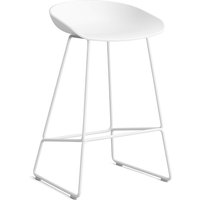 Barhocker About A Stool AAS38 White powder coated steel white 2.0 85 cm H von Hay