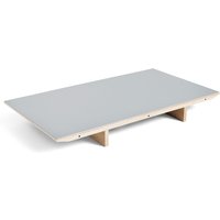 Einlegeplatte für Tisch CPH30 ausziehbar water-based lacquered oak - grey linoleum 80 cm B von Hay