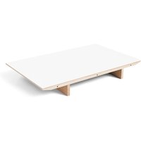Einlegeplatte für Tisch CPH30 ausziehbar water-based lacquered oak - off - white linoleum 80 cm B von Hay