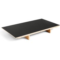 Einlegeplatte für Tisch CPH30 ausziehbar water-based lacquered oak - black linoleum 90 cm B von Hay