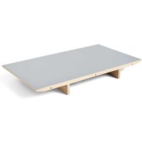 Einlegeplatte für Tisch CPH30 ausziehbar water-based lacquered oak - grey linoleum 90 cm B von Hay
