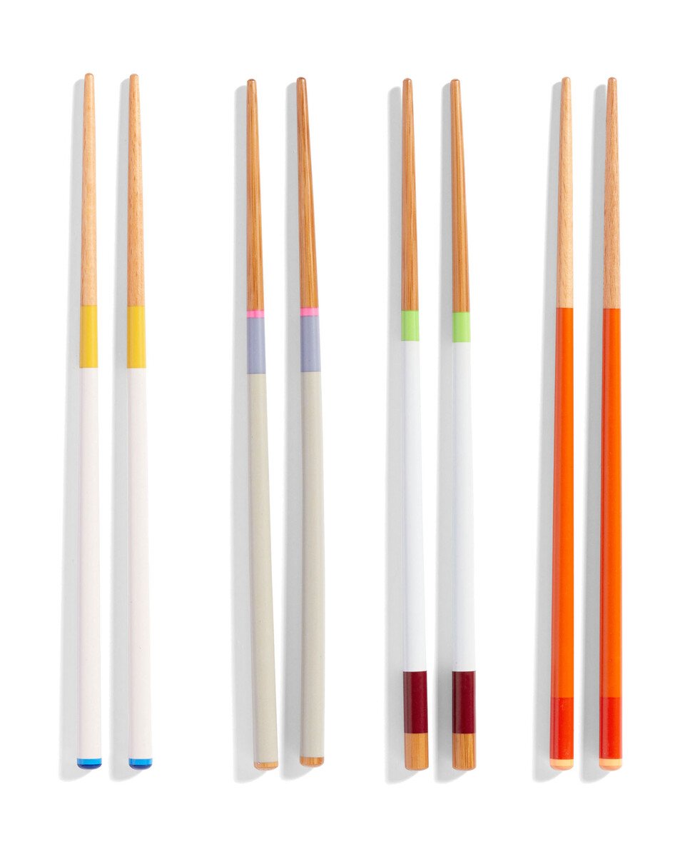 Essstäbchen 4 Paar bunt von Hay