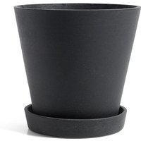 [GEBRAUCHT] Hay Blumentopf Pflanzgefäß Topf Schwarz Xl Untersetzer Gartentopf Polyresin B-Ware von Hay
