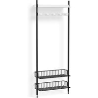 Garderobe Pier System 1051 White powder coated steel black von Hay