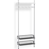 Garderobe Pier System 1051 White powder coated steel clear von Hay