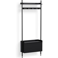 Garderobe Pier System 1061 Black powder coated steel black von Hay