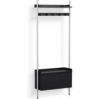 Garderobe Pier System 1061 Black powder coated steel clear von Hay