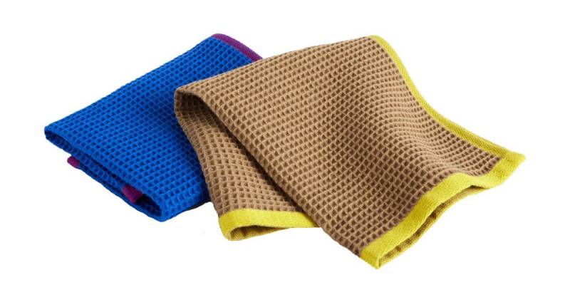 Geschirrtuch 2er-Set Canteen blau/braun von Hay