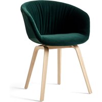 HAY - About A Chair AAC 23 Soft, Eiche matt lackiert / Vollpolster Lola dunkelgrün von Hay