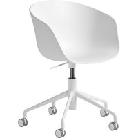 HAY - About A Chair AAC 52 mit Gaslift, Aluminium weiß / white 2.0 von Hay