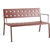 HAY - Balcony Lounge Bank mit Armlehnen, L 121,5 cm, iron red von Hay