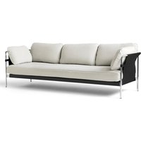 HAY - Can 2.0 Sofa, 3-Sitzer, Chrom / Canvas natur / Linara 311 von Hay