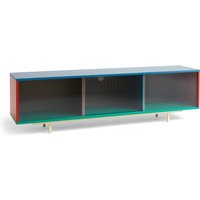 HAY - Colour Cabinet L mit Glastüren, 180 x 51 cm, mehrfarbig (freistehend) von Hay