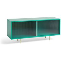 HAY - Colour Cabinet M mit Glastüren, 120 x 51 cm, dark mint (freistehend) von Hay