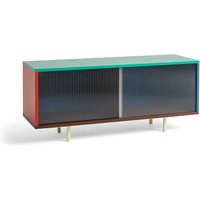 HAY - Colour Cabinet M mit Glastüren, 120 x 51 cm, mehrfarbig (freistehend) von Hay