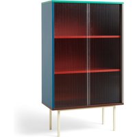 HAY - Colour Cabinet Schrank mit Glastüren, 130 x 75 cm, mehrfarbig (freistehend) von Hay