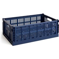 HAY - Colour Crate Korb L, 53 x 34,5 cm, dark blue, recycled von Hay