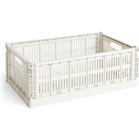 HAY - Colour Crate Korb L, 53 x 34,5 cm, off white, recycled von Hay
