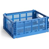 HAY - Colour Crate Korb M, 34,5 x 26,5 cm, electric blue, recycled von Hay
