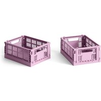 HAY - Colour Crate Korb Mini, 17 x 13 cm, dusty rose, recycled (2er-Set) von Hay