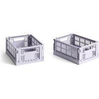 HAY - Colour Crate Korb Mini, 17 x 13 cm, lavender, recycled (2er-Set) von Hay