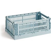 HAY - Colour Crate Korb S, 26,5 x 17 cm, dusty blue, recycled von Hay