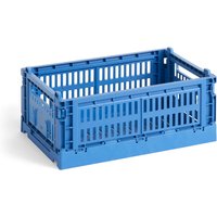 HAY - Colour Crate Korb S, 26,5 x 17 cm, electric blue, recycled von Hay