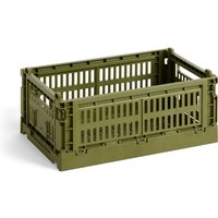 HAY - Colour Crate Korb S, 26,5 x 17 cm, olive, recycled von Hay