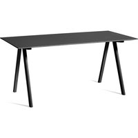 HAY - Copenhague CPH10 2.0 Tisch, 160 x 80 cm, Eiche schwarz gebeizt / Linoleum schwarz von Hay