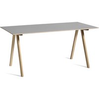 HAY - Copenhague CPH10 Tisch, 160 x 80 cm, Eiche lackiert / grau von Hay