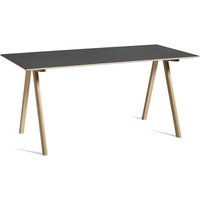 HAY - Copenhague CPH10 Tisch, 160 x 80 cm, Eiche lackiert / schwarz von Hay