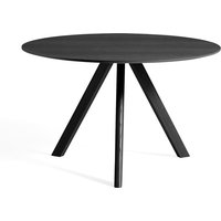 HAY - Copenhague CPH20 2.0 Tisch Ø 120 cm, Eiche schwarz lackiert von Hay