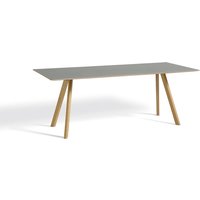 HAY - Copenhague CPH30 2.0 Esstisch 200 x 90 cm, Eiche lackiert / Linoleum grau von Hay