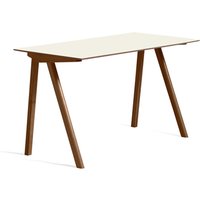 HAY - Copenhague CPH90 Schreibtisch 130 x 65 cm, Walnuss lackiert / Linoleum off white von Hay