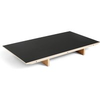 HAY - Einlegeplatte für CPH30 ausziehbarer Esstisch, 50 x 80 cm, Oberfläche: Linoleum schwarz / Kante: matt lackiertes Sperrholz von Hay
