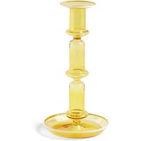 HAY - Flare Kerzenständer, H 21 cm, gelb / weiß von Hay
