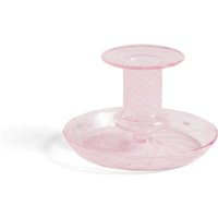 HAY - Flare Kerzenständer, Ø 11 x H 7,5 cm, pink / weiß von Hay