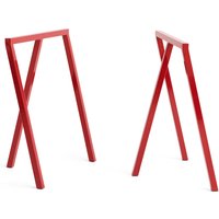 HAY - Loop Stand Frame Tischböcke, H 74 cm, maroon red (2 Stück) von Hay