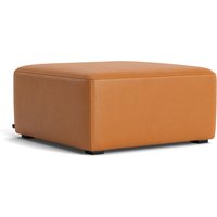 HAY - Mags Ottoman 02, Leder Sense Cognac / Nähte weiß von Hay