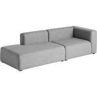 HAY - Mags Sofa 2,5 Sitzer, Kombination 2, Armlehne rechts / grau (Hallingdal 116) von Hay